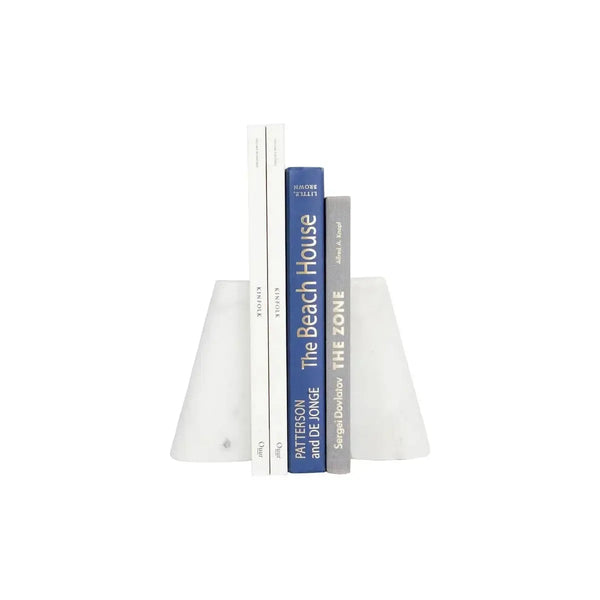 Decorative Object WHITE MARBLE BOOKENDS