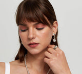 Handmade Clear Crystal Brass Ring - 6949