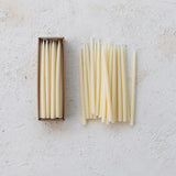 Skinny Mini Taper Candles Set of 24 // Ivory