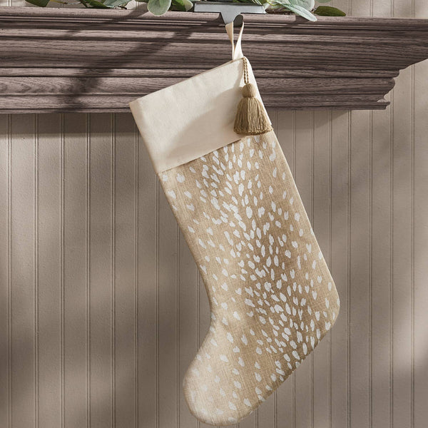 Fawn Print Stocking With Tassel