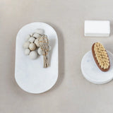 Decorative Trays Oval White Marble Tray
