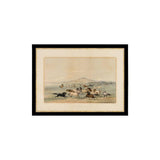 Wall Art Field Of Horses Framed Antique Art