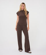 Brady Mock Neck Sweater Lounge Set // Cocoa