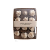 Holiday Ornaments Recycled Paper Honeycomb Ornaments w/ DIY Garland String // Set of 13