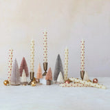 Holiday Candles Taper Candles with 3D Gold Dots // Set of 2