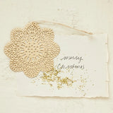 Holiday Ornaments Gold Embossed Metal Snowflake Ornament