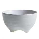 Decorative Object White Ceramic Footed Bowl