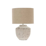Lighting White Distressed Table Lamp