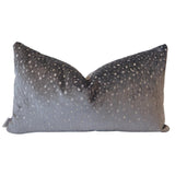 Pillow Covers Antelope Cut Velvet Pillow Cover // Pewter