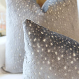 Pillow Covers Antelope Cut Velvet Pillow Cover // Pewter