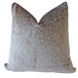 Pillow Covers Antelope Cut Velvet Pillow Cover // Pewter