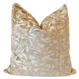 Pillow Covers Marble Cut Velvet Pillow Cover // Champagne 22x22