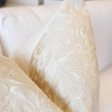 Pillow Covers Marble Cut Velvet Pillow Cover // Vanilla