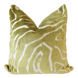 Pillow Covers Modern Etch Cut Velvet Pillow Cover // Avocado