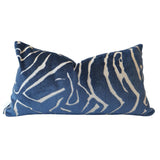 Pillow Covers Modern Etch Cut Velvet Pillow Cover // Navy