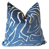 Pillow Covers Modern Etch Cut Velvet Pillow Cover // Navy
