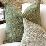 Pillow Covers Spots Reversible Chenille Pillow Cover // Olive