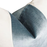 Pillow Covers Stripe Blue Velvet Square Pillow Cover 22x22