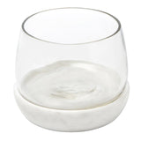 Servingware Small White Marble & Glass Bowl Chiller
