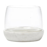 Servingware Small White Marble & Glass Bowl Chiller