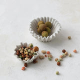 Servingware Stoneware White Ruffle Bowl