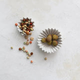 Servingware Stoneware White Ruffle Bowl