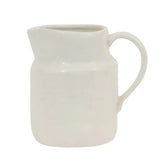 Servingware Vintage Style White Stoneware Pitcher