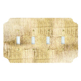 Wall Plates & Covers Gold Gilded Acrylic Switch Plate Quad Switch