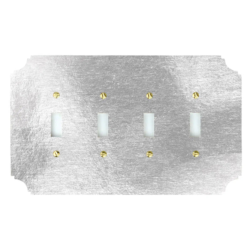 Wall Plates & Covers Silvered Acrylic Switch Plate Quad Switch 