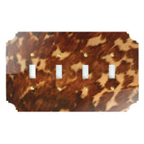 Wall Plates & Covers Tortoise Acrylic Switch Plate Quad Switch 
