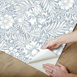 Wallpaper Modern Acanthus Premium Peel + Stick Wallpaper // Wedgewood Blue