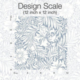 Wallpaper Modern Acanthus Premium Peel + Stick Wallpaper // Wedgewood Blue