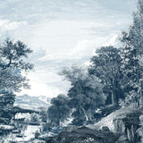 Wallpaper Provincial Scenic Wall Mural // Navy