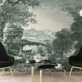 Wallpaper Provincial Scenic Wall Mural // Teal