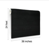 Wallpaper Sisal Wallpaper In Black - Double Roll