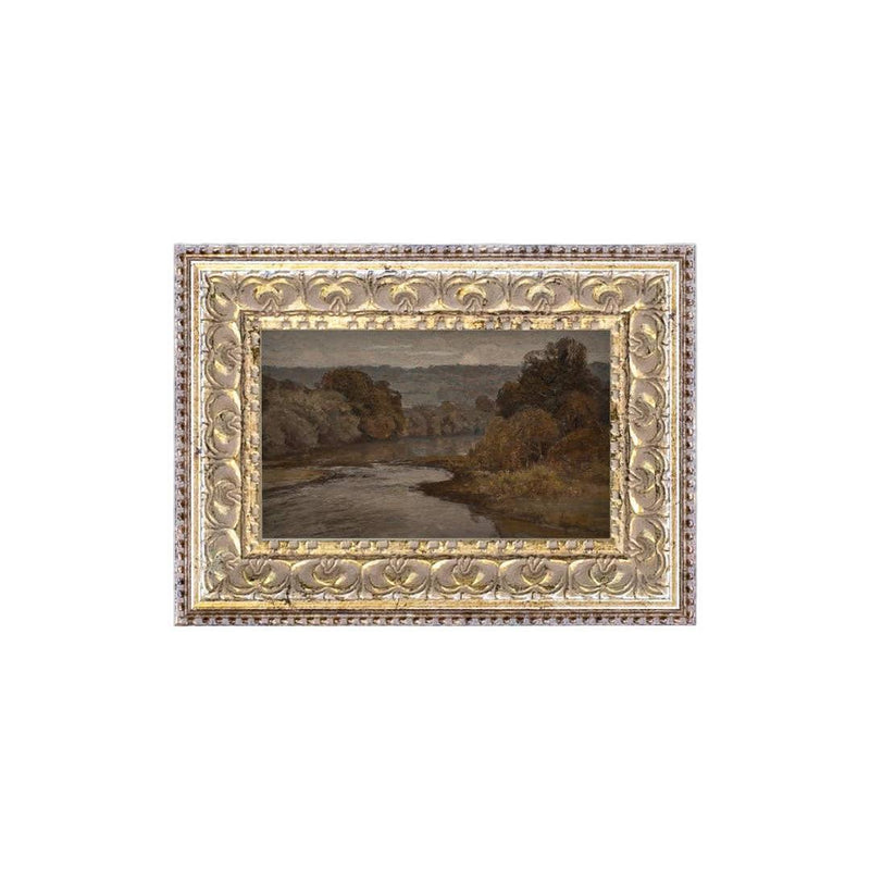 Wall Art Autumn River Framed Antique Art 7x5 