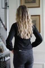  Drew Pintuck Shirt // Black 