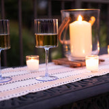  Scalloped Edge Blue Wine Glasses // Set of 4 