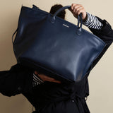  The Vegan Leather Go-Tote - Navy 