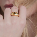 Lifestyle Rainbow Signet Ring // Shades of Jade 