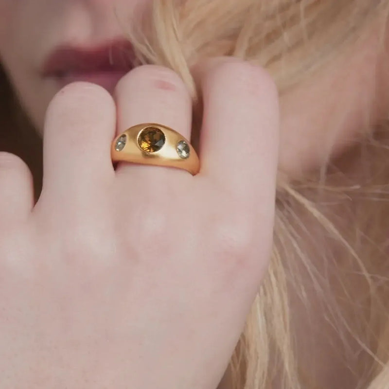 Lifestyle Rainbow Signet Ring // Shades of Jade 