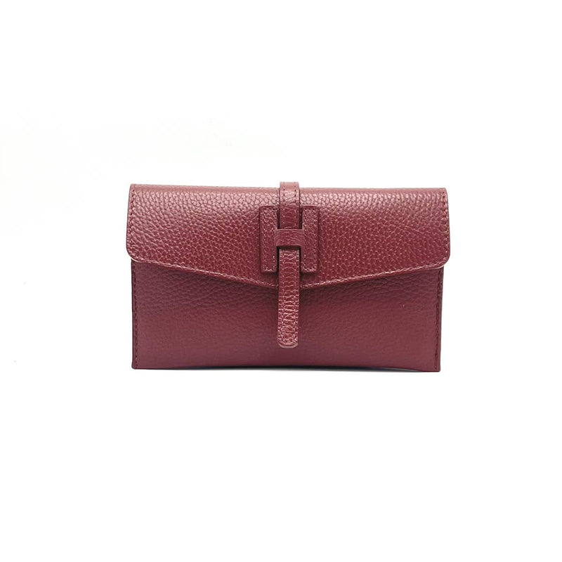  Italian Leather Mini Clutch // Bordeaux 