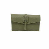  Genuine leather mini clutch bag, Made in Italy, art. 112592: Jeans 