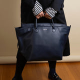  The Vegan Leather Go-Tote - Navy 