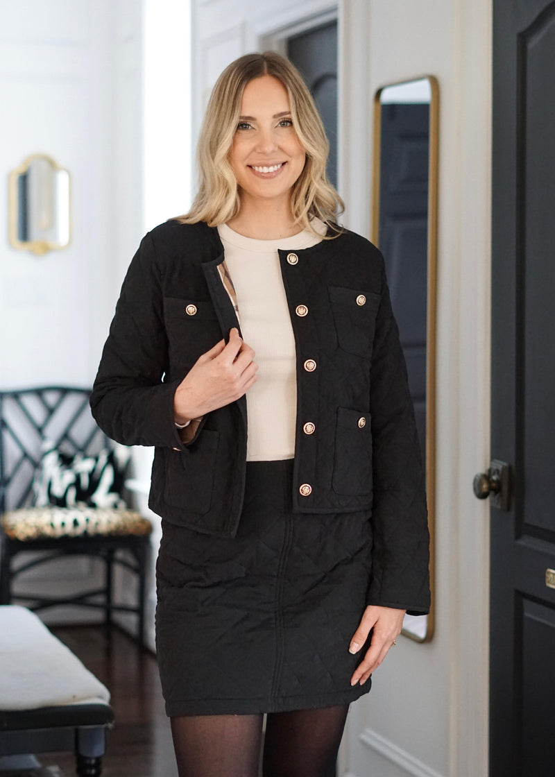  Arlette Quilted Jacket // Black 