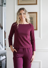 Lifestyle Vera Butter Modal Boat Neck Top // 3 Colors 