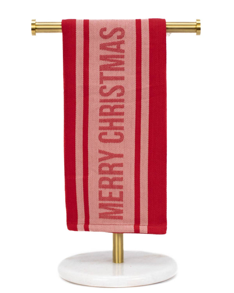  Merry Christmas Jacquard Hand Towel Red 20x28 