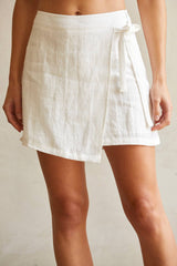 Lifestyle Adelle Wrap Mini Skort XS WHITE 