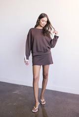  Butter Modal Color Layered Sweatshirt // Port 