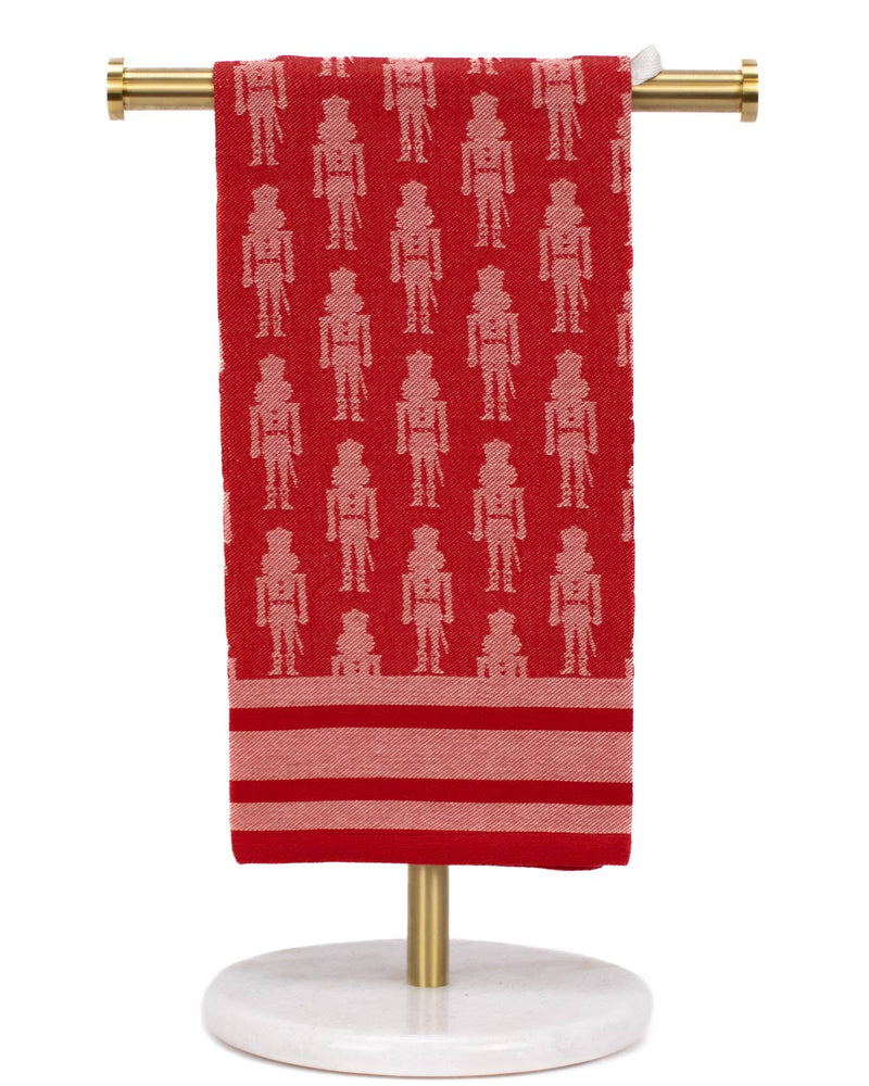  Nutcracker Jacquard Hand Towel Red 20x28 